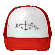 Gorra rojo del ancla de la firma