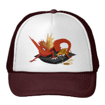 Gorra rojo real de la graduación del dragón