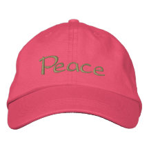 Gorra rosado de la paz gorra de béisbol