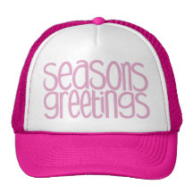 Gorra rosado de los saludos de las estaciones