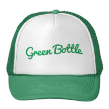 Gorra verde del camionero del logotipo de la botel