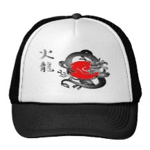Gorras del dragón del fuego de la bandera de Japón