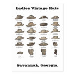 Gorras del vintage de las señoras personalizados postal