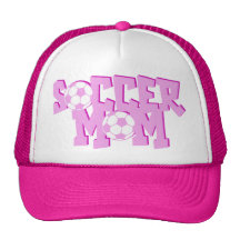 Gorras rosados de la mamá del fútbol