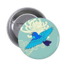 Gorrión azul pins