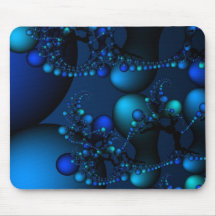 Gotas azules del arte del fractal alfombrilla de ratones