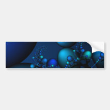 Gotas azules del arte del fractal pegatina de parachoque