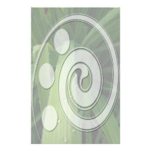 Gotas del agua en hierba  papeleria de diseño