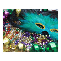 Gotas del carnaval y invitaciones verdes de la más comunicado personalizado