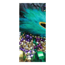 Gotas del carnaval y máscara verde de la pluma tarjetas publicitarias