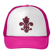 Gótico carmesí del vino gorras de camionero