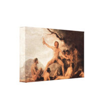 Goya - el cadáver de la jesuita de Brebeuf Impresión En Lienzo Estirada