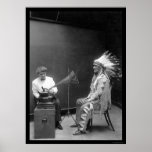 Grabación de la voz de un indio Blackfoot 1909 Poster