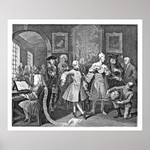 Grabado de Hogarth del progreso del rastrillo Impresiones