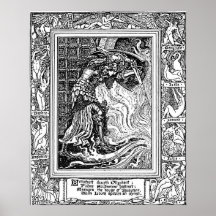 Grabado del ejemplo de Queene del Faerie Poster