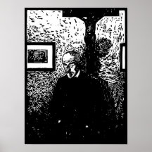 Grabar en madera de J. - K. Huysmans Poster