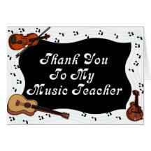Gracias a mi profesor de música felicitaciones