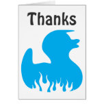 Gracias azules del pato del Rockabilly Felicitaciones