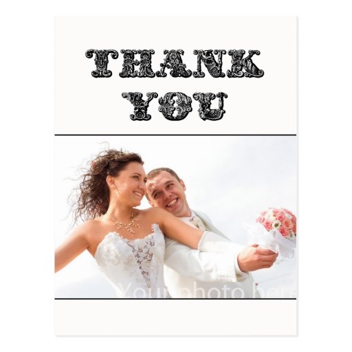 gracias blanco puro de la postal del boda