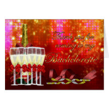 Gracias cardar al fiesta de Bachelorette Tarjeta