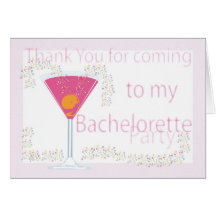Gracias cardar al fiesta de Bachelorette Tarjeta