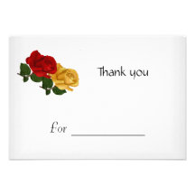 Gracias cardar blanco con las flores comunicado personalizado