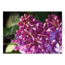 Gracias cardar con las lilas felicitación