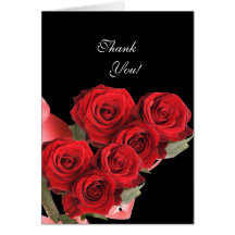 Gracias cardar negro del rosa rojo felicitacion 