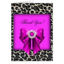 Gracias cardar rosas fuertes del leopardo felicitación