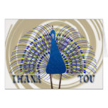 Gracias con el pavo real del vector tarjetas