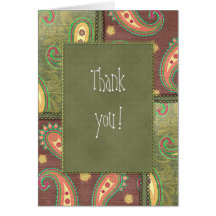 Gracias - diseño hermoso de Paisley Tarjeton