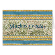 Gracias en español, Muchas Gracias Felicitacion