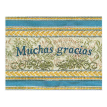 Gracias en español, Muchas Gracias Tarjetas Postales