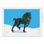 Gracias frisias del caballo del día de fiesta tarjetas