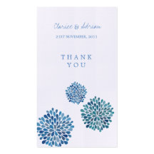 Gracias las floraciones azules de la flor de las e tarjeta de visita
