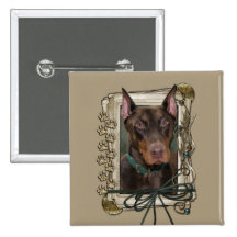 Gracias - las patas de piedra - Doberman - rojo -  Pin