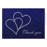 Gracias los corazones - romance - damasco azul mar tarjetón