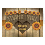gracias los girasoles y las invitaciones de boda d tarjeta