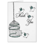 Gracias los pájaros tarjetas
