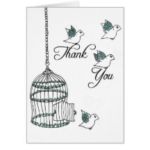 Gracias los pájaros felicitación