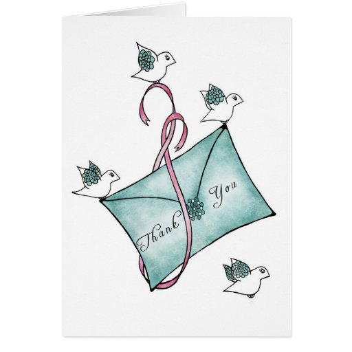 Gracias los pájaros tarjetas