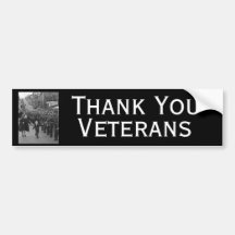 Gracias los veteranos etiqueta de parachoque