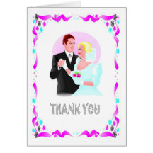 Gracias - novia y novio felicitaciones