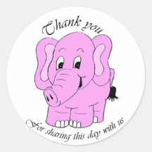 Gracias observar - el elefante rosado pegatinas  