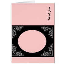 Gracias observar ROSA FLORAL del VINTAGE Tarjetón