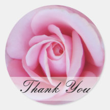 Gracias pegatina color de rosa rosado