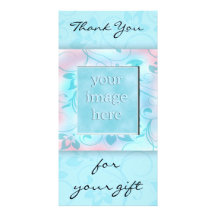 Gracias por el regalo - azul tarjetas fotograficas 