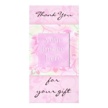 Gracias por el regalo - photocard rosado tarjetas fotograficas 