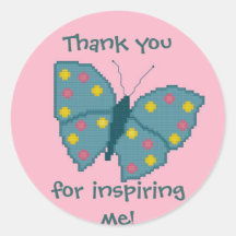 ¡Gracias por inspirarme! Pegatina de la mariposa