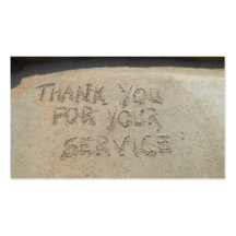¡GRACIAS POR SU SERVICIO! TARJETAS DE VISITA